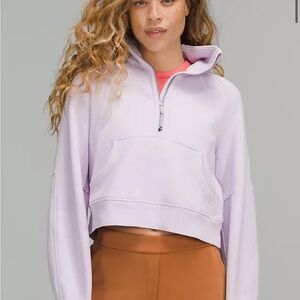 Lululemon Scuba Oversized Funnel
Neck Half Zip- Lavender Dew